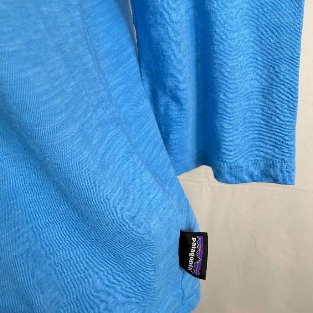Patagonia Women's 3/4 Sleeve Top | Blue | Medium - Picture 5 of 6